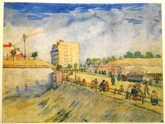 Einfahrt nach Paris mit Pferdebahn